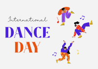 Groovy Dance Day Postcard