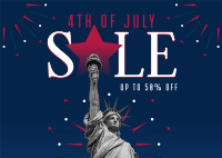 4th of July Sale Postcard