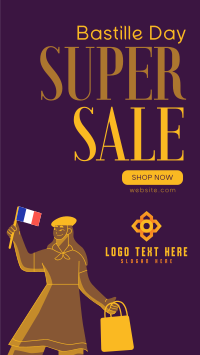 Super Bastille Day Sale Instagram Reel Image Preview