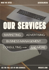 Minimal Bold Services  Flyer Design