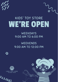 Toy Shop Hours Poster