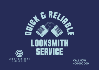 Locksmith Badge Postcard