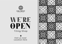 Tiling Shop Opening Postcard Image Preview