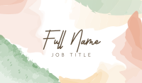 Peachy Watercolor Business Card