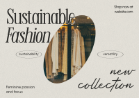 Clean Minimalist Sustainable Fashion Postcard