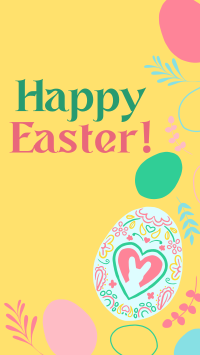 Eggs and Flowers Easter Greeting Facebook Story Design