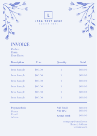 Floral Wedding Invoice Image Preview