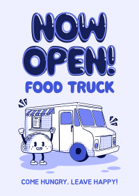 Cutesy Food Truck Mascot Poster