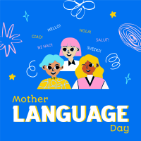 Mother Language Celebration Instagram Post Design