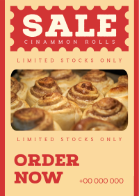 Cinnamon Rolls Sale Poster