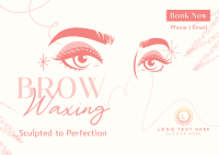 Eyebrow Waxing Service Postcard