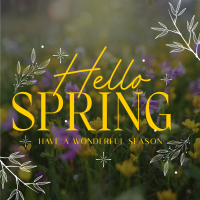 Hello Spring Instagram Post Design