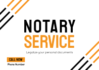 Online Notary Service Postcard Design