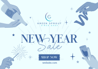 New Year Sale Postcard