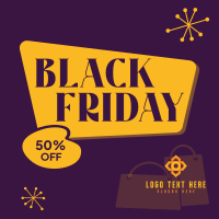 Retro Black Friday  Instagram Post Design