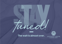 Simplistic Stay Tuned Postcard Image Preview