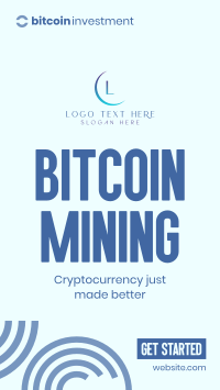 Start Bitcoin Mining Instagram Story