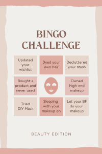 Beauty Bingo Challenge Pinterest Pin