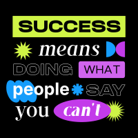 Quirky Success Quote Instagram Post Image Preview