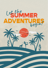 Retro Summer Silhouette Flyer