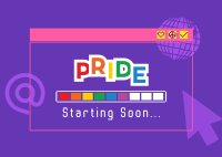 Pride Party Loading Postcard