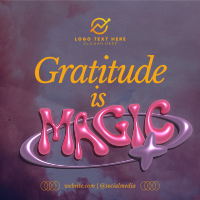 Metallic Magic Gratitude  Instagram Post