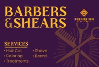 Barbers & Scissors Pinterest Cover Design