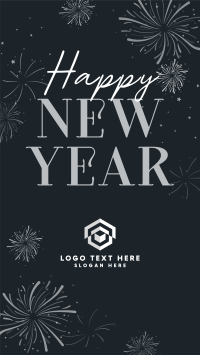 New Year Fireworks Facebook Story Design