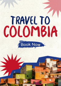 Travel to Colombia Paper Cutouts Flyer