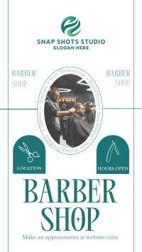 Rustic Barber Shop Facebook Story