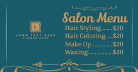 Salon Price List Facebook Ad