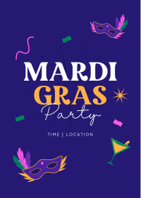 Mardi Gras Party Flyer