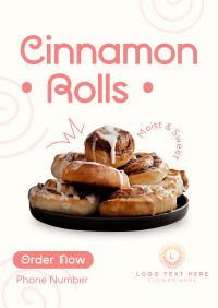 Quirky Cinnamon Rolls Poster