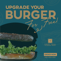 Free Burger Upgrade Instagram Post Image Preview