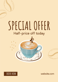 Cafe Coffee Sale Poster