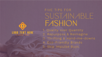 Chic Sustainable Fashion Tips Video