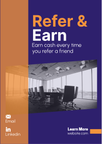 Minimalist Refer and Earn Flyer