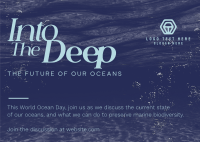 Into The Depths Postcard Design