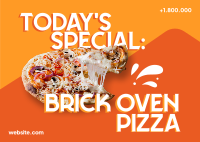 Brick Oven Pizza Postcard