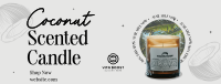 Coconut Scented Candle Facebook Cover Image Preview