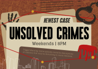 True Crime Podcast Postcard Design