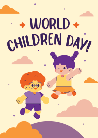 Children Day Cartoon Poster