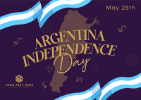 Independence Day of Argentina Postcard