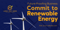 Commit to Renewable Energy Twitter Post