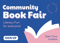 Community Book Fair Postcard