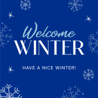 Welcome Winter Linkedin Post Design