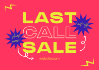 Final Call Discounts Postcard