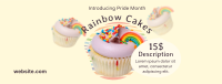 Pride Rainbow Cupcake Facebook Cover