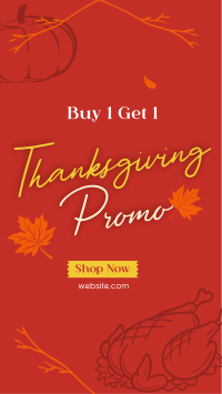 Thanksgiving Buy 1 Get 1 YouTube Short Design