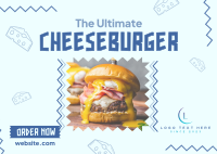 Classic Cheeseburger Postcard